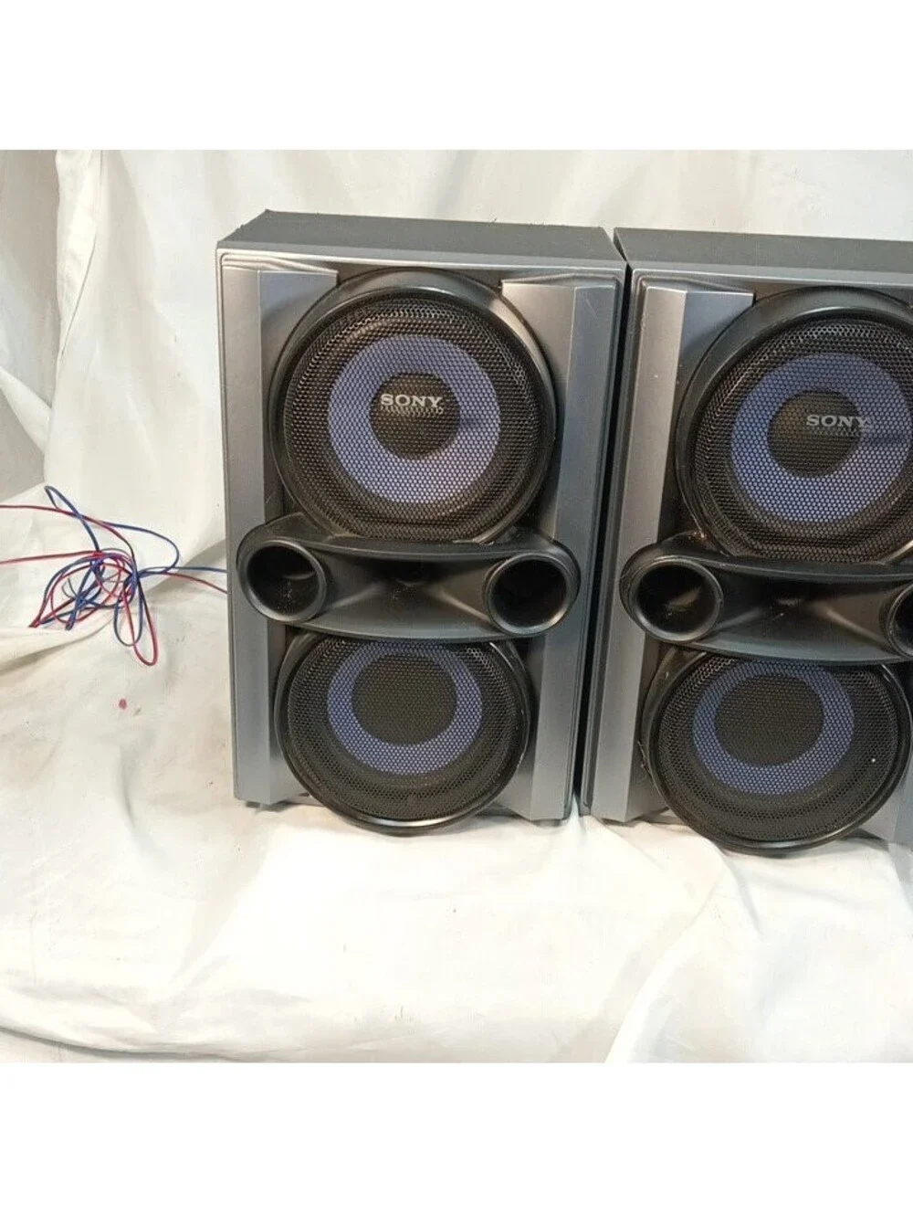 Sony SS-EC78 Bookshelf Speakers Pair Dual Woofer Black Wired Stereo Tested